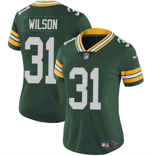 Womens Green Bay Packers #31 Emanuel Wilson Green Vapor Untouchable Limited Football Stitched Jersey Dzhi->women nfl jersey->Women Jersey